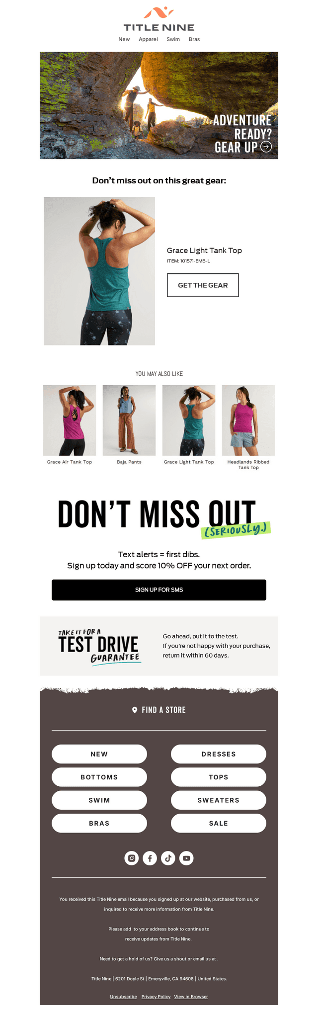 Title Nine email from Tue, Apr 21, 2026