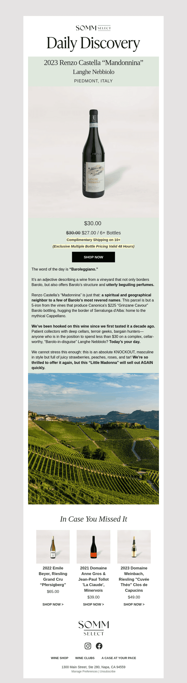 Our Top Langhe Nebbiolo For a Decade is Back