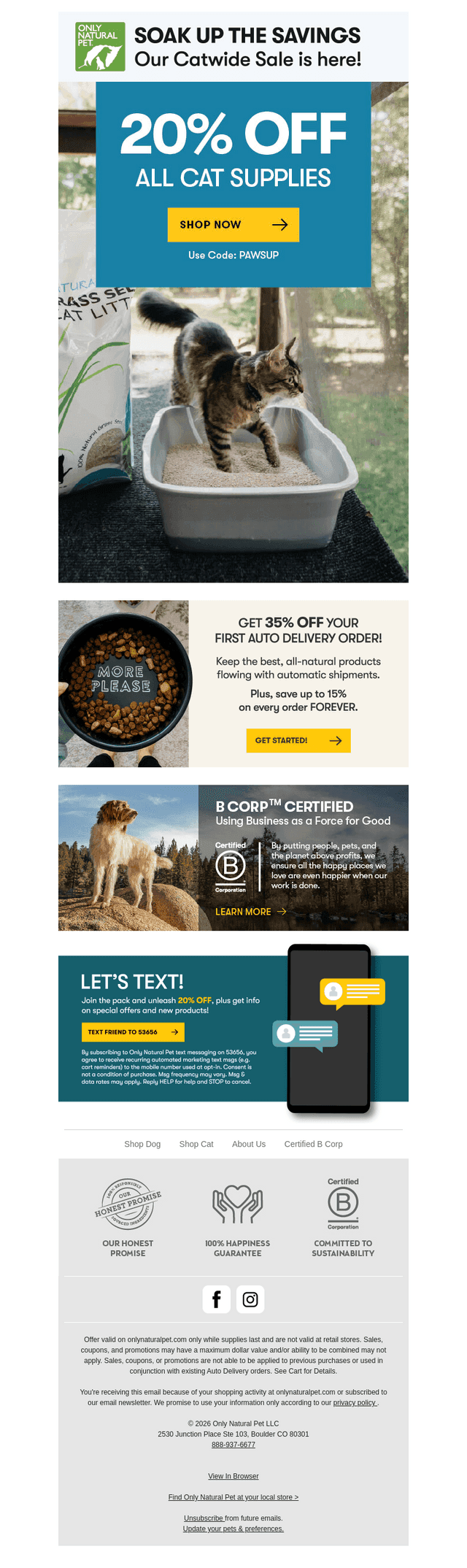 Only Natural Pet email from Tue, Apr 21, 2026
