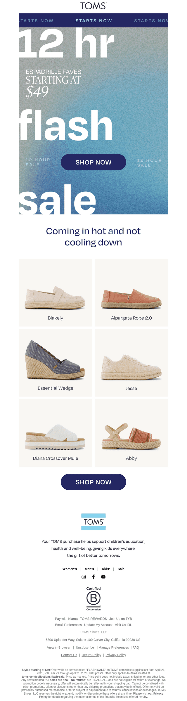 Espadrilles on Sale⚡Starting at $49