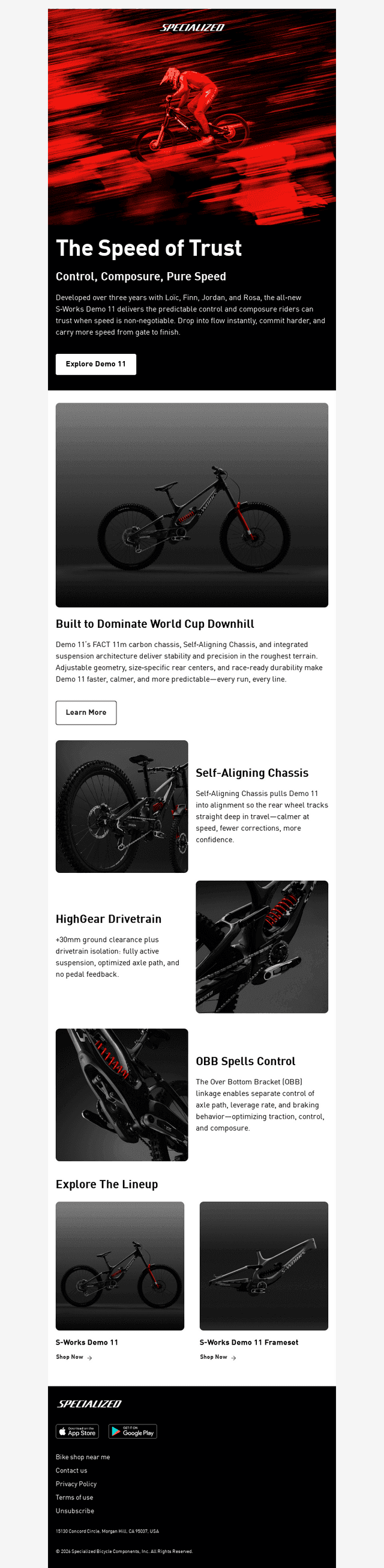 Specialized Bicycles email from Tue, Apr 21, 2026