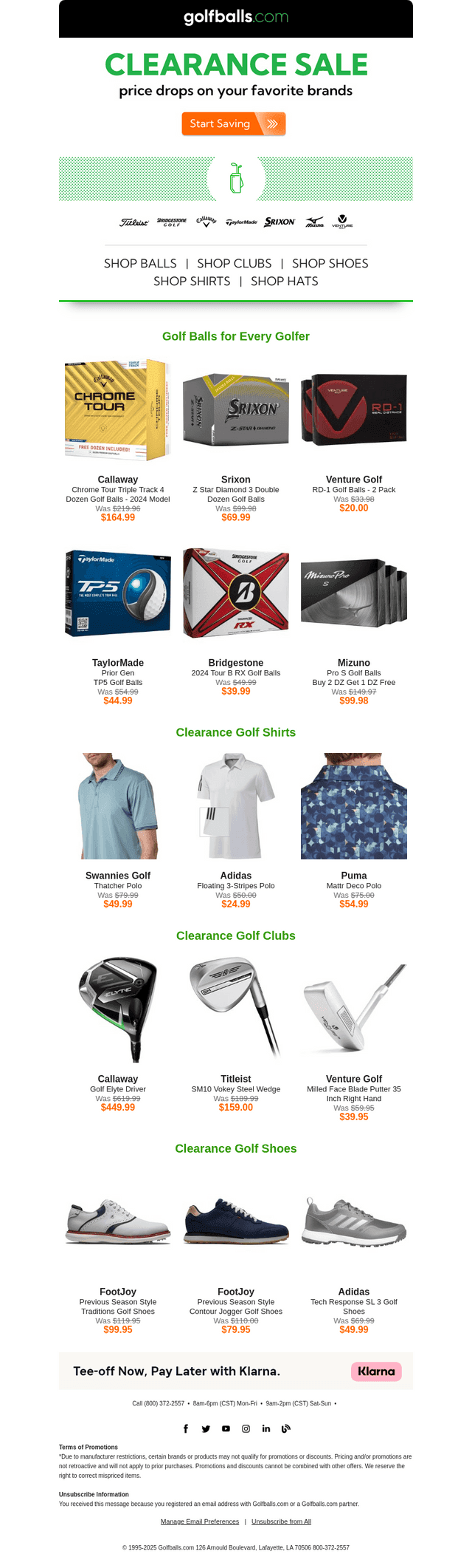 Golfballs email from Wed, Apr 22, 2026