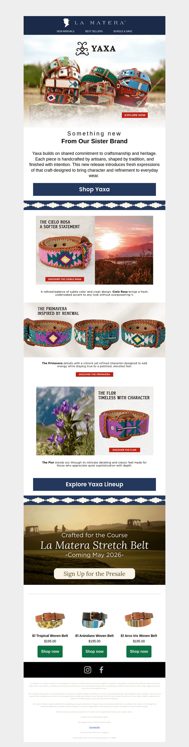 Introducing Yaxa's Newest Style