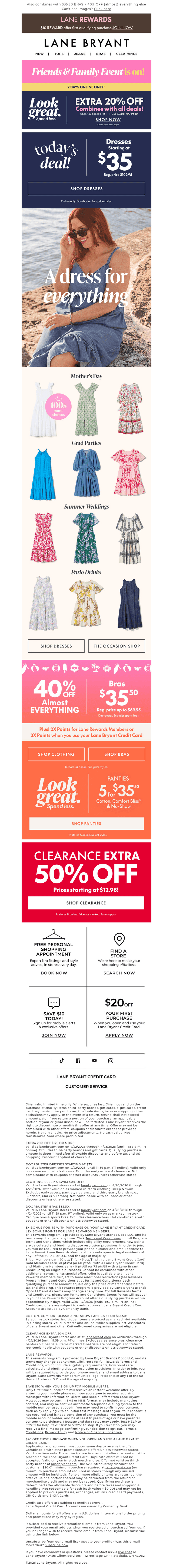 EXTRA 20% OFF, HONEY! Stack w/ DRESSES from $35