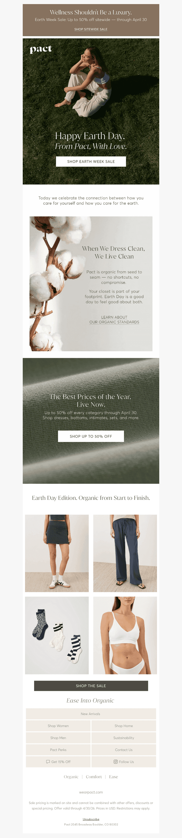 Wear Pact email from Wed, Apr 22, 2026