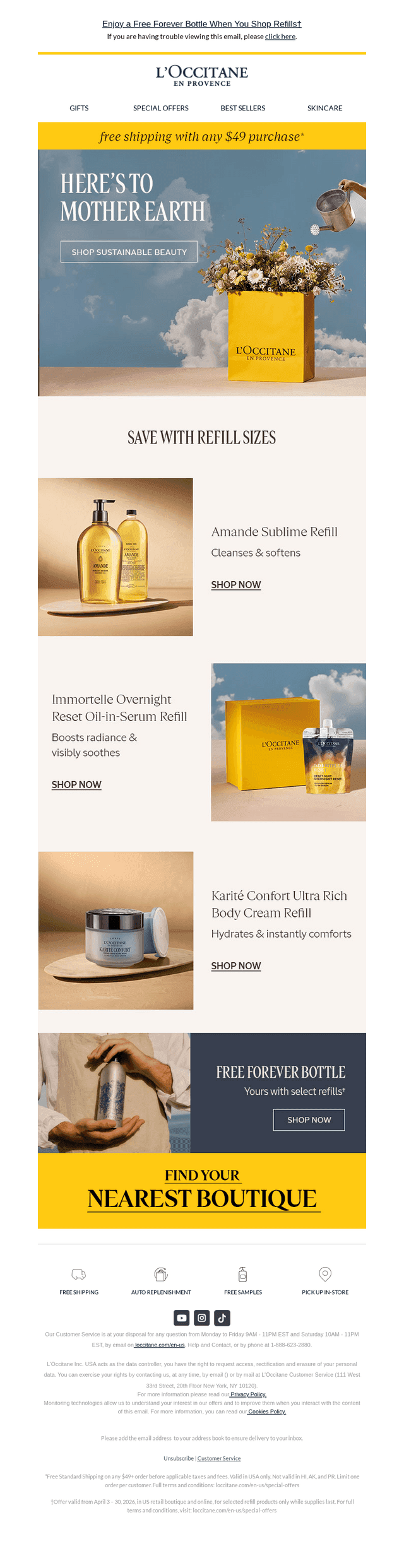 L'Occitane en Provence email from Wed, Apr 22, 2026