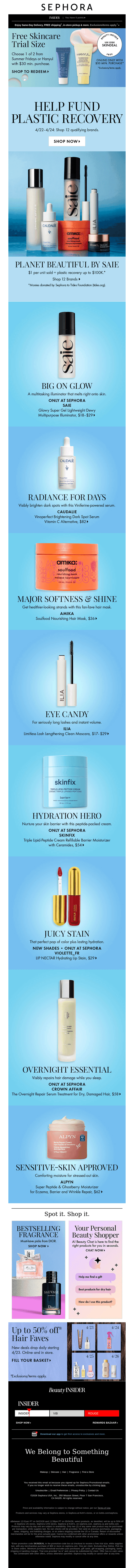 Sephora email from Wed, Apr 22, 2026