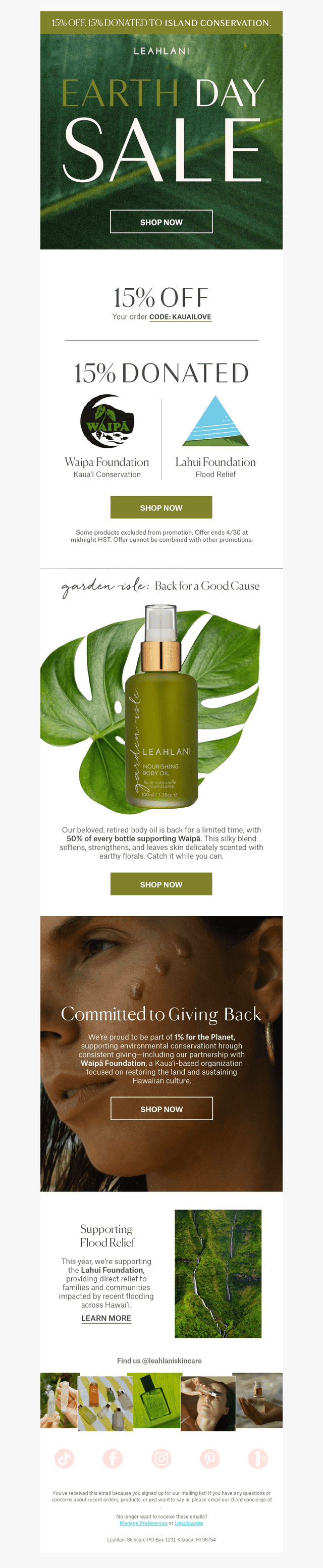 Leahlani Skincare email from Wed, Apr 22, 2026