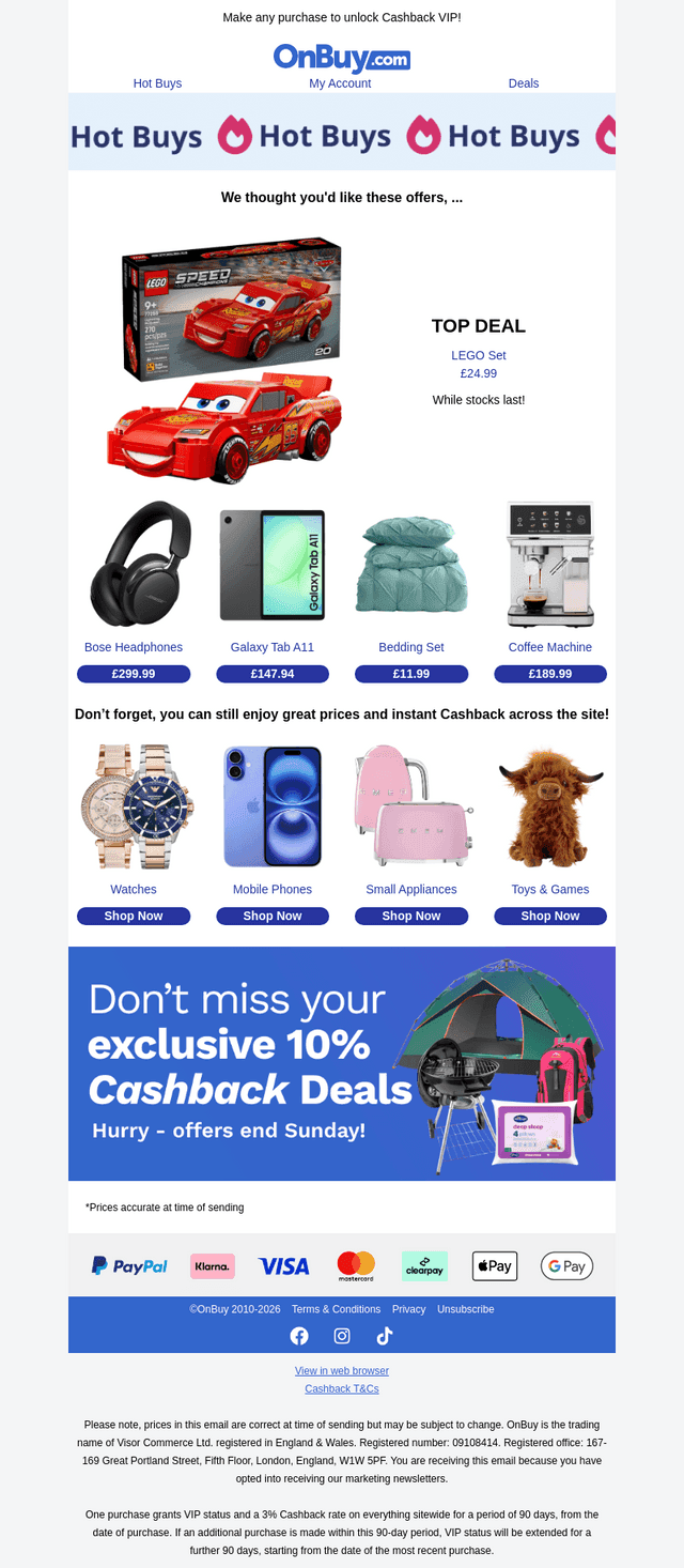Trending items + instant Cashback = 🤩