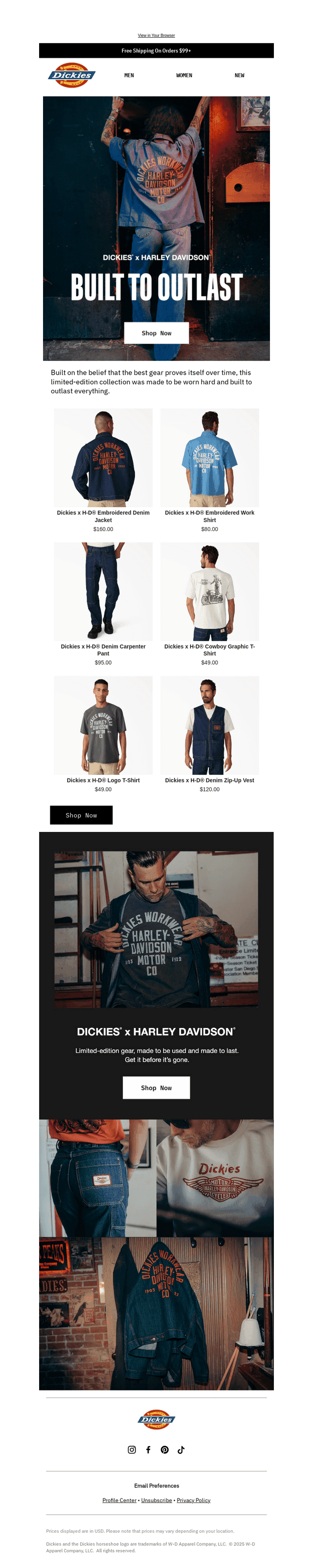 It’s back. Dickies x Harley-Davidson.