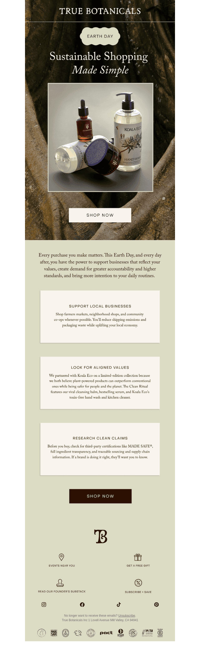 True Botanicals email from Wed, Apr 22, 2026