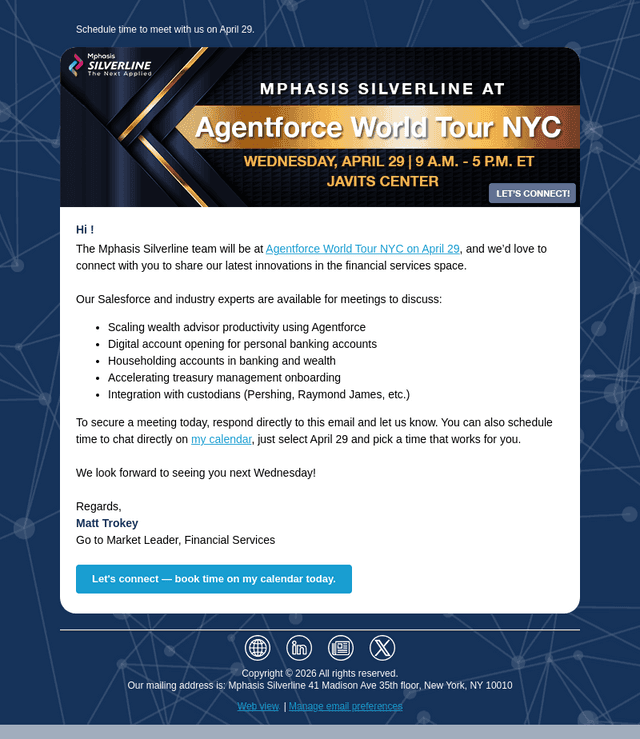Silverline email from Wed, Apr 22, 2026