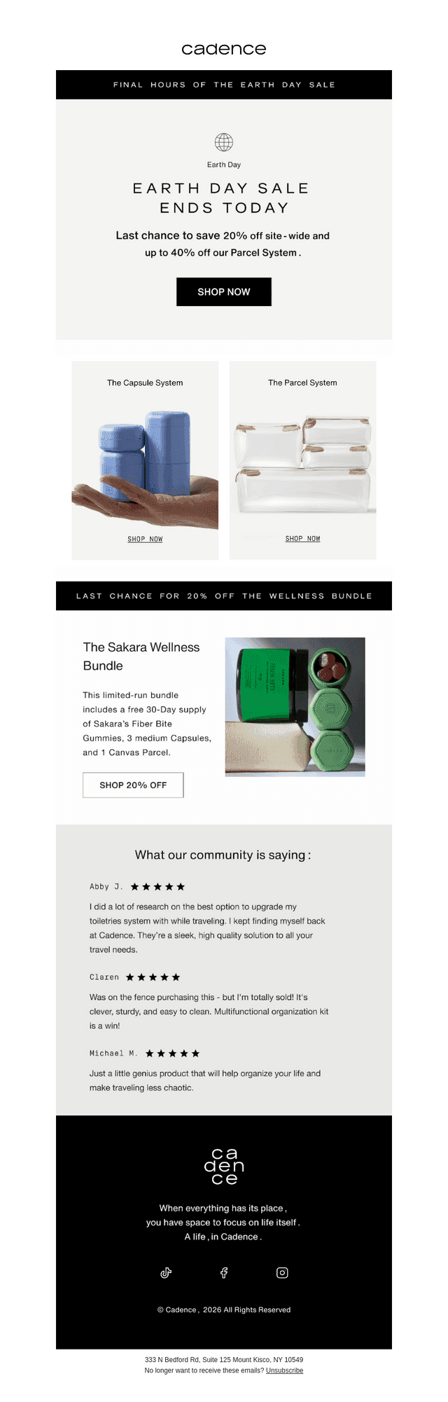 Cadence email from Wed, Apr 22, 2026
