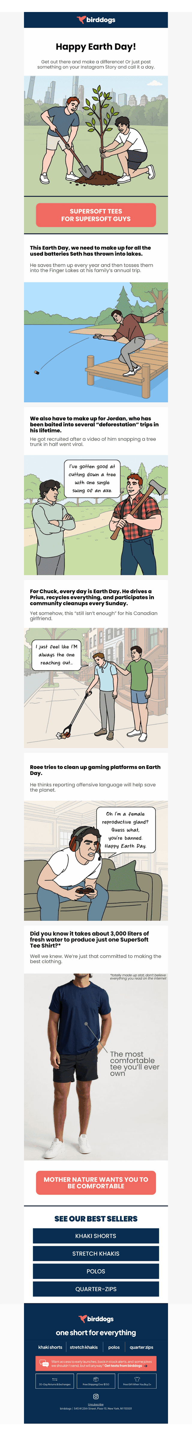 Birddogs Shorts email from Wed, Apr 22, 2026