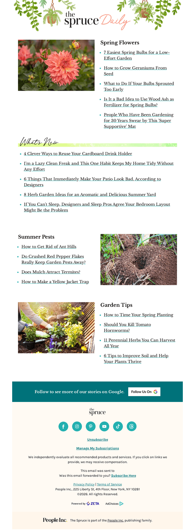 The Spruce Pets email from Thu, Apr 23, 2026