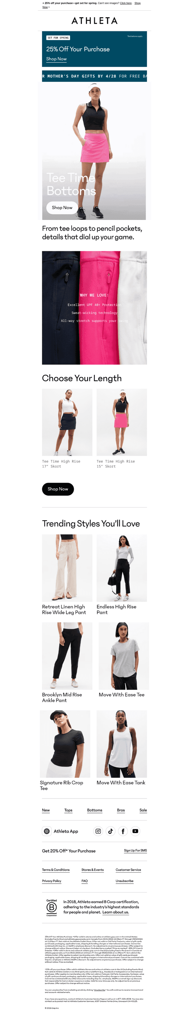 Athleta email from Thu, Apr 23, 2026