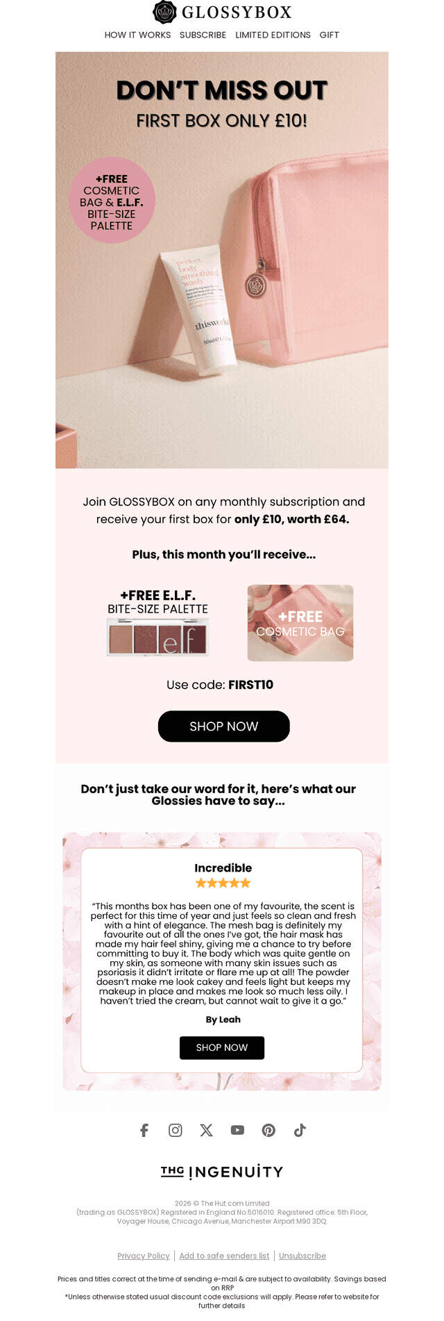 First Box ONLY £10 + FREE Welcome Gift ⚠️