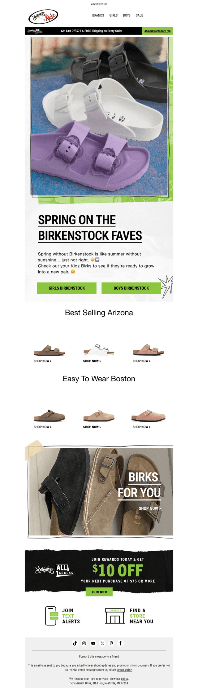 , spring Birks for busy kidz
