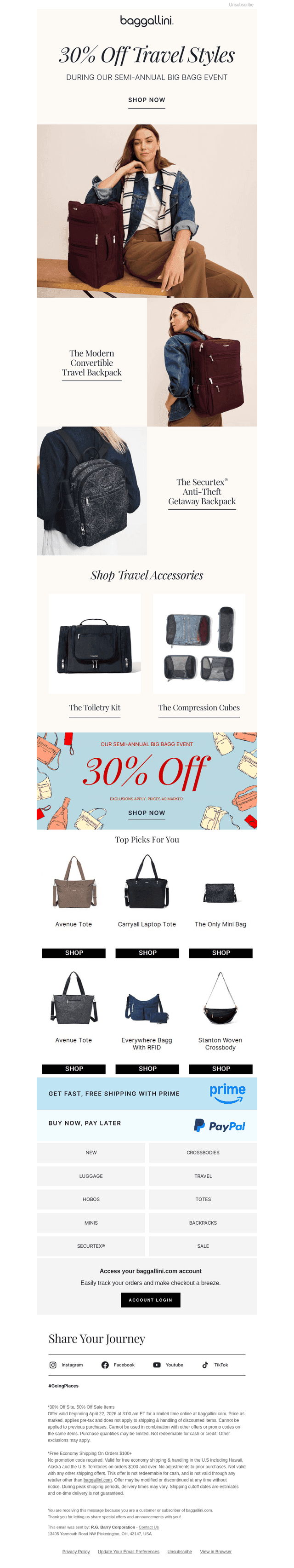 Big Bagg Event: The Travel Edit