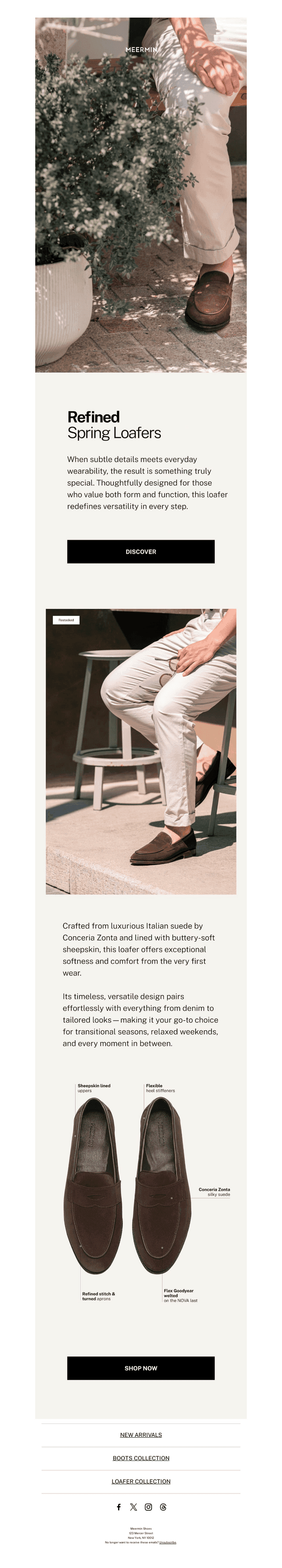 Refined Spring Loafers in Suede