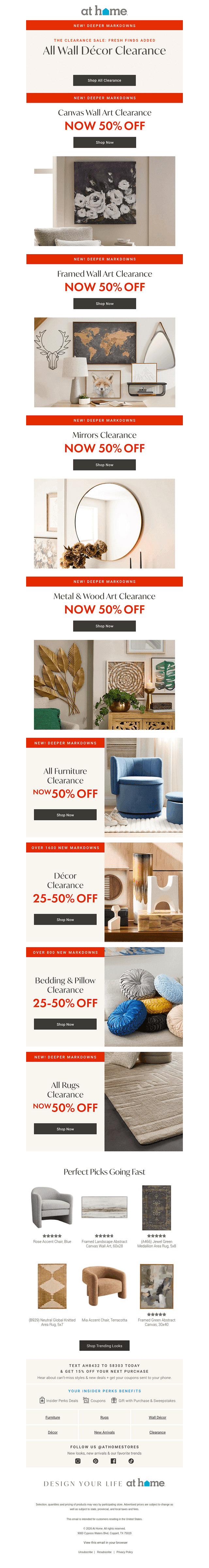 Just dropped: All Wall Décor clearance NOW 50% off