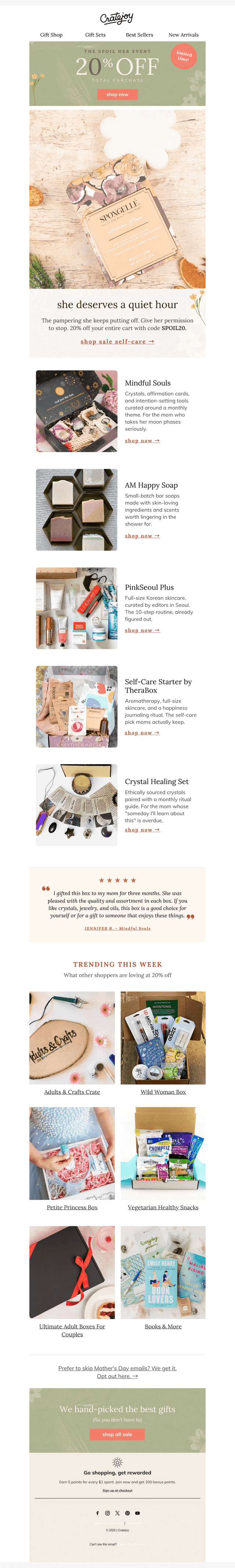 Pamper mom with 20% off self-care ✨