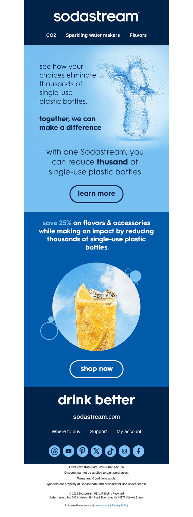 SodaStream email from Fri, Apr 24, 2026