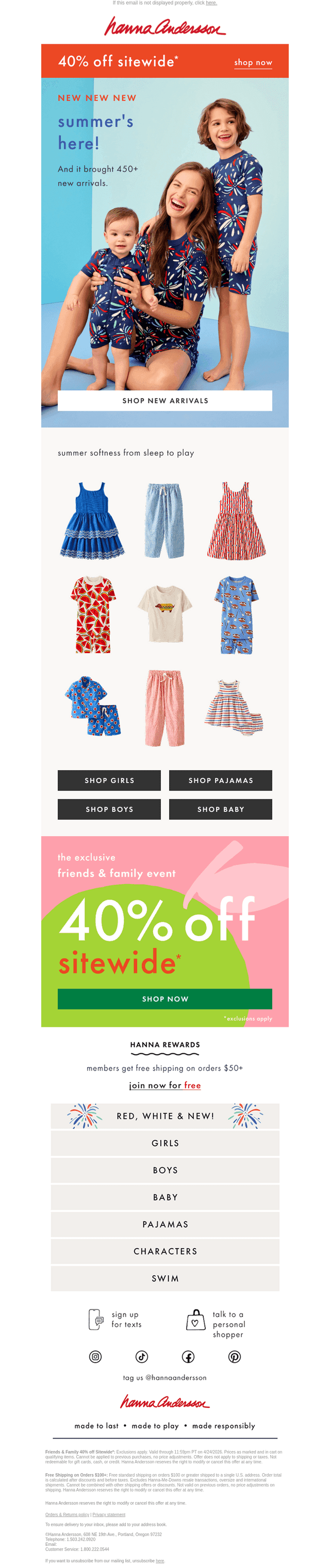 40% Off SITEWIDE (Even New Arrivals)!