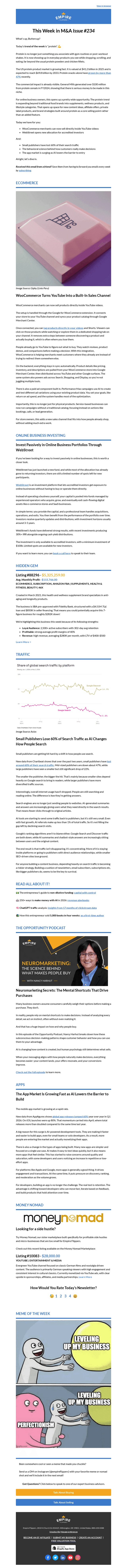 Empire Flippers email from Fri, Apr 24, 2026