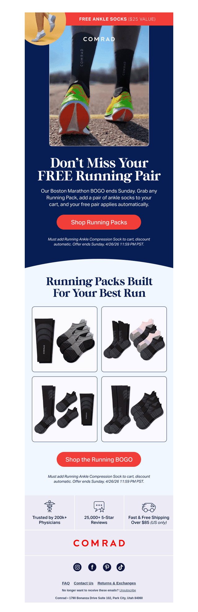 Your FREE running socks won’t last forever 🏁