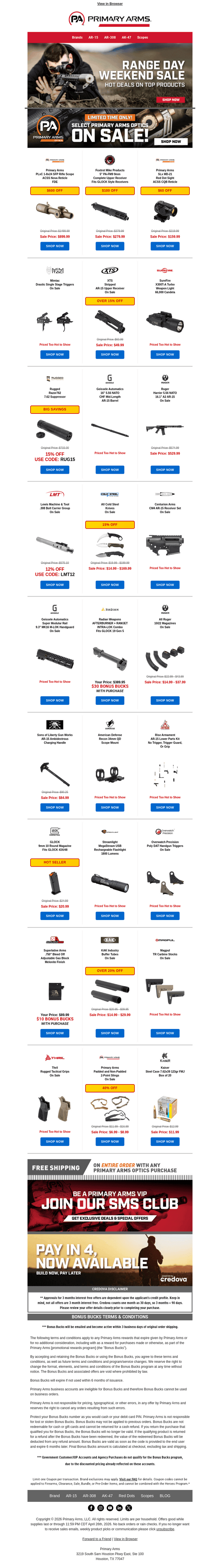 Range Day Weekend Sale is Live