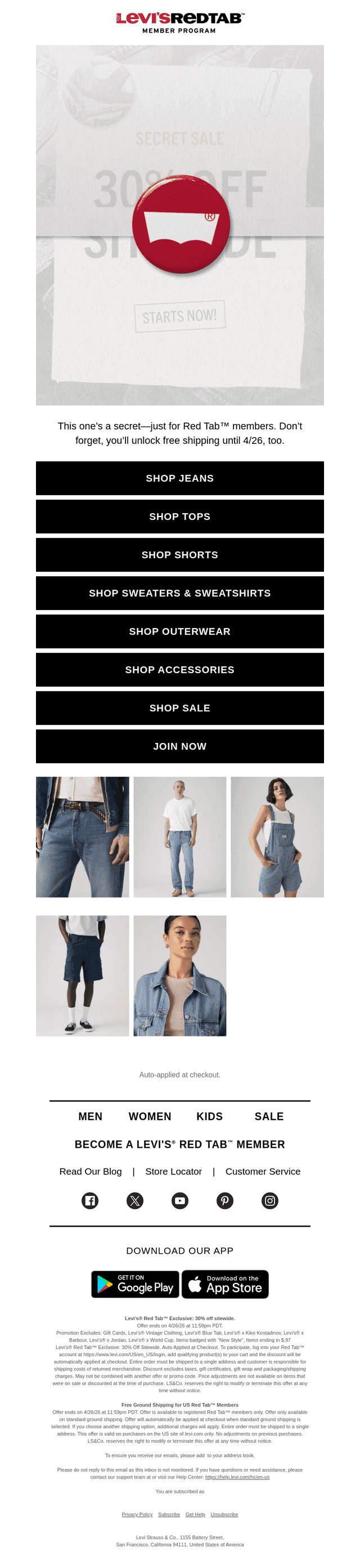 Join now to get 30% off + free shipping