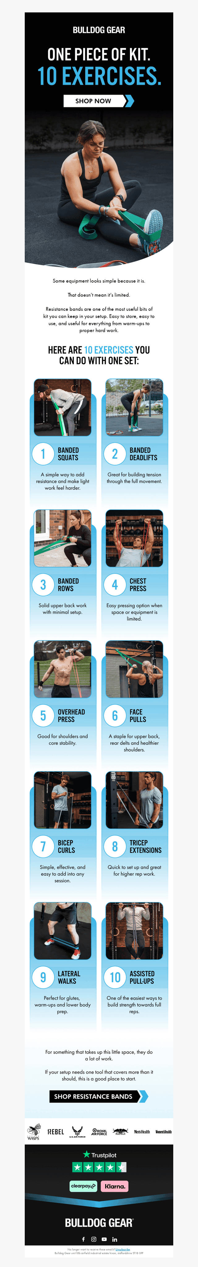 One bit of kit. 10 solid exercises.