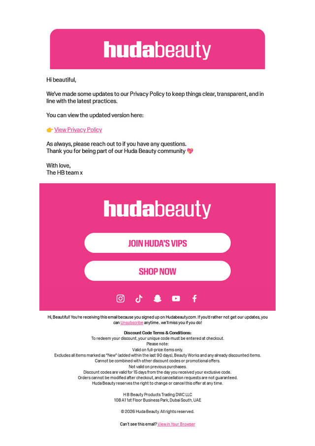 We’ve updated our Privacy Policy 💌