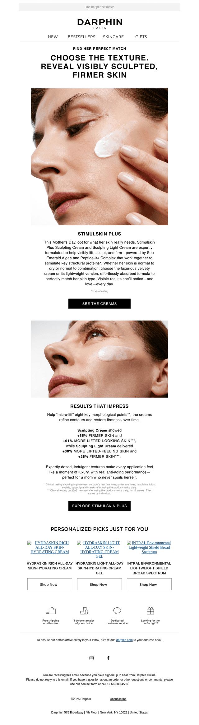 Two exceptional creams, one visible transformation—sculpting, with the perfect texture