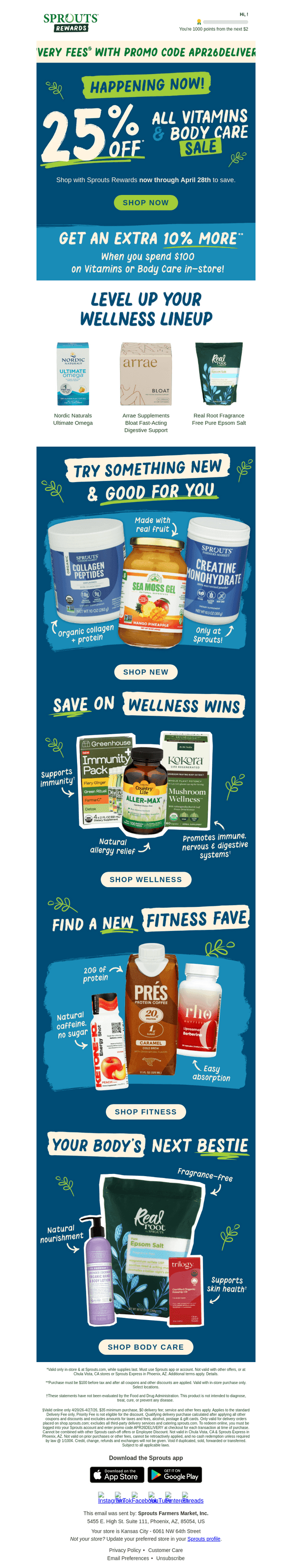25% off ALL Vitamins & Body Care? Yes, PLEASE!