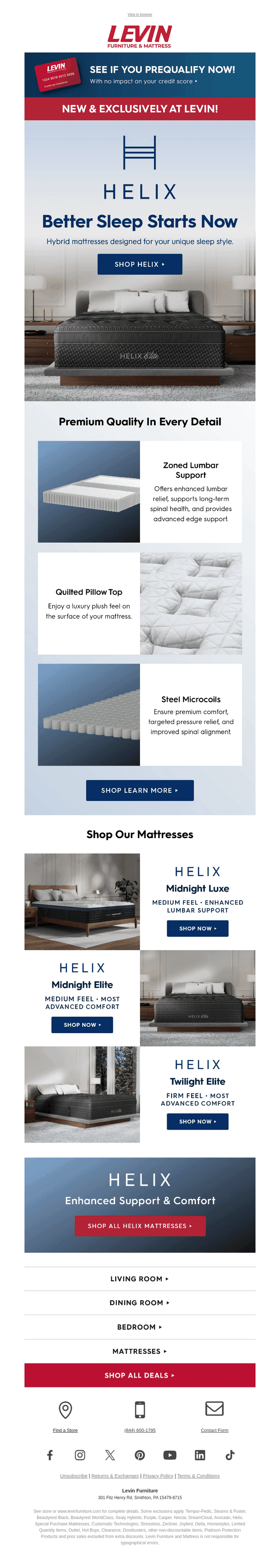 Explore Helix 🛏️ New & Exclusively at Levin!