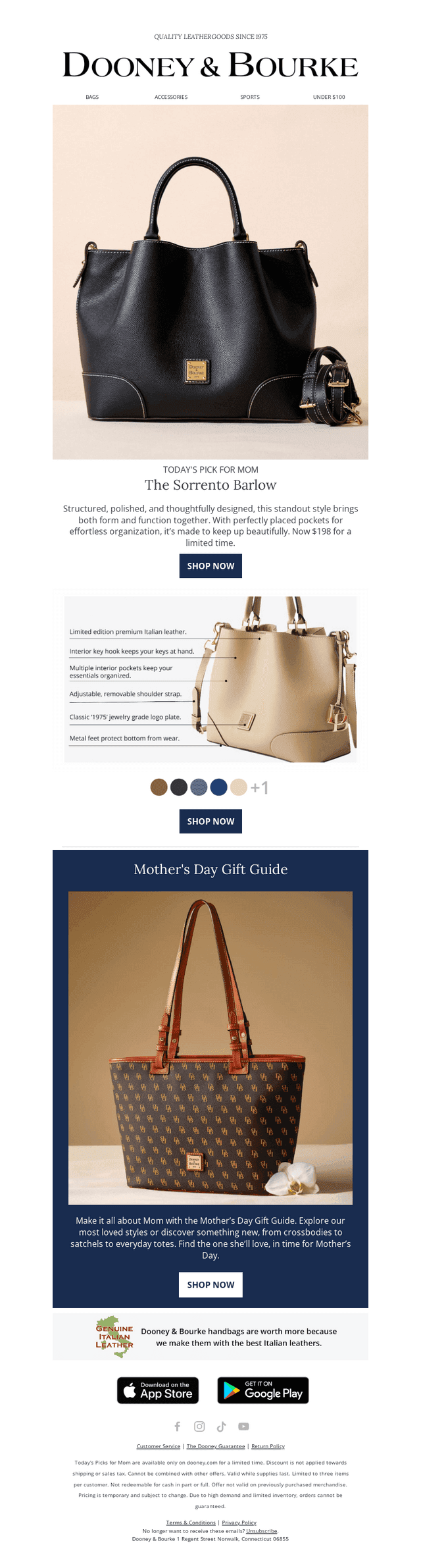 Today’s Pick for Mom: Structured style, $198.