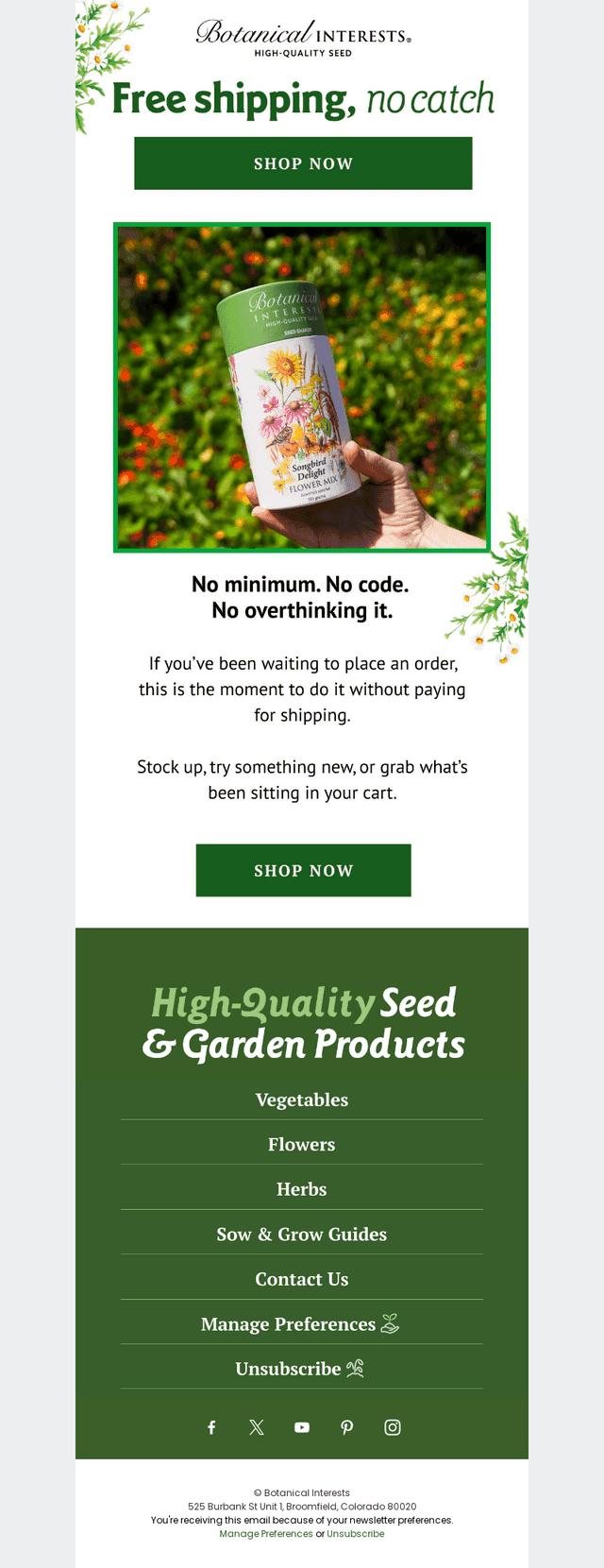 Shipping’s on us 🌱