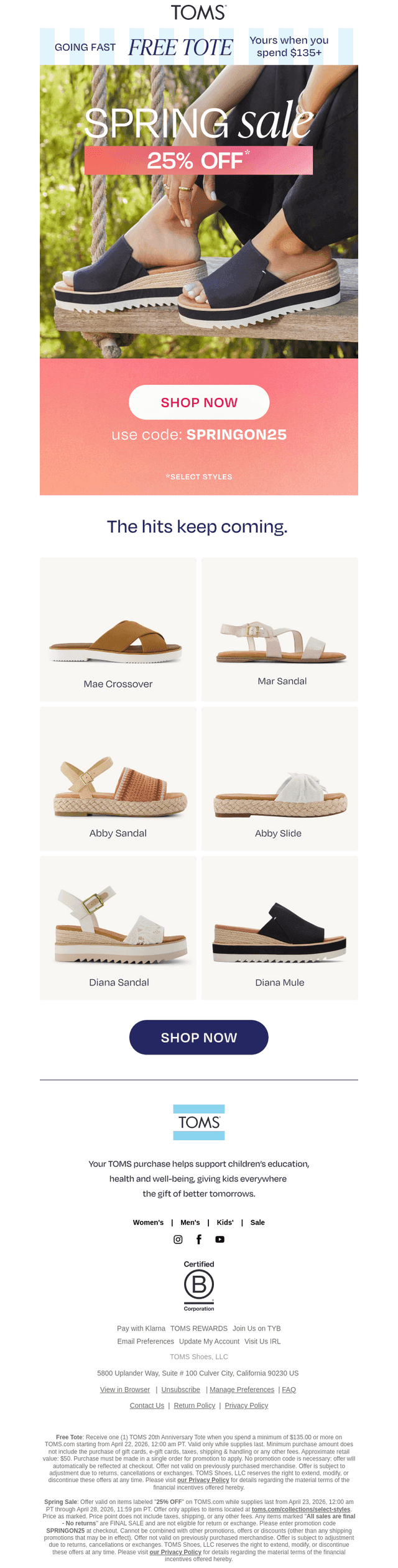 Need Sandals? They're 25% Off Today