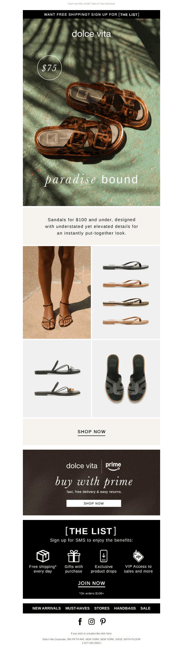 SANDALS FOR $100 & UNDER