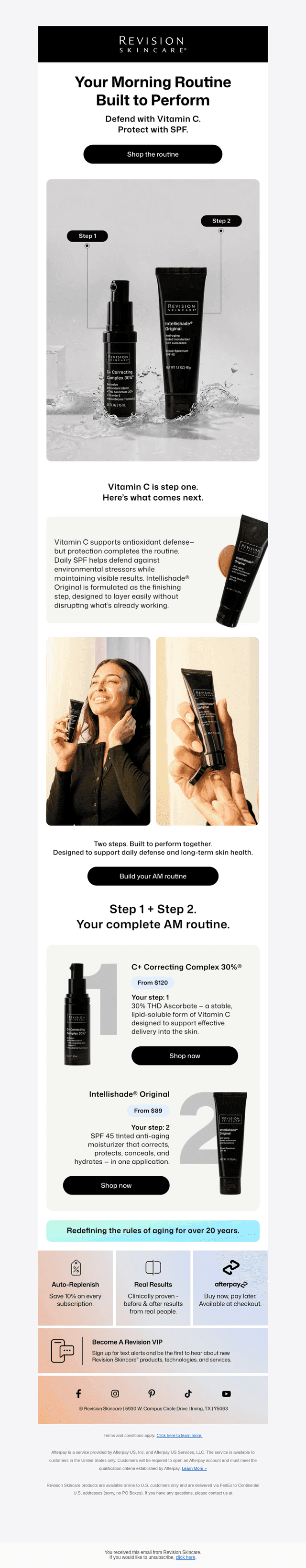 Revision Skincare email from Sat, Apr 25, 2026