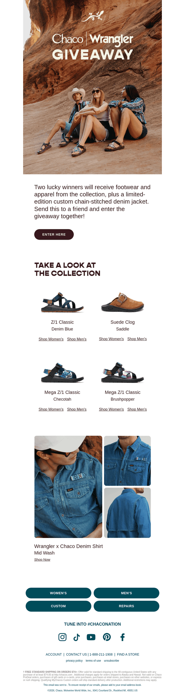 Chaco email from Sat, Apr 25, 2026