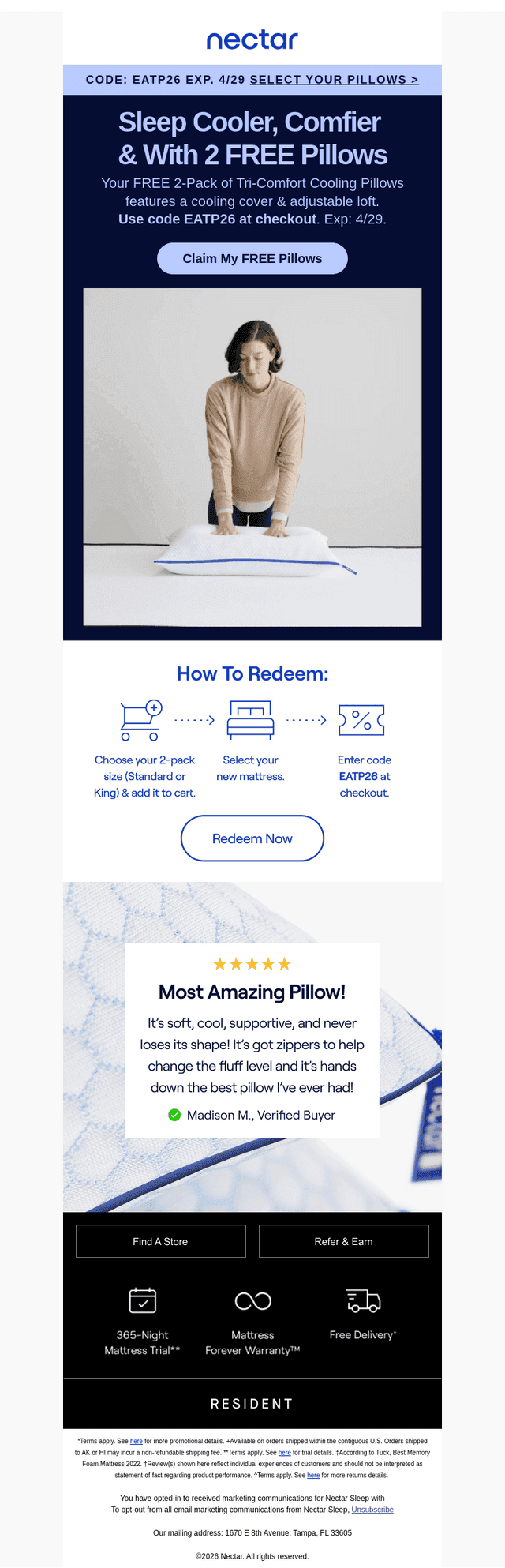 We threw in FREE pillows. Because why not. 🌤️