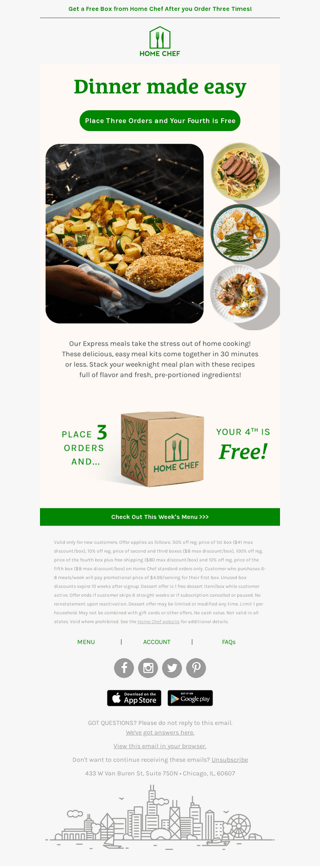 Home Chef email from Sun, Apr 26, 2026