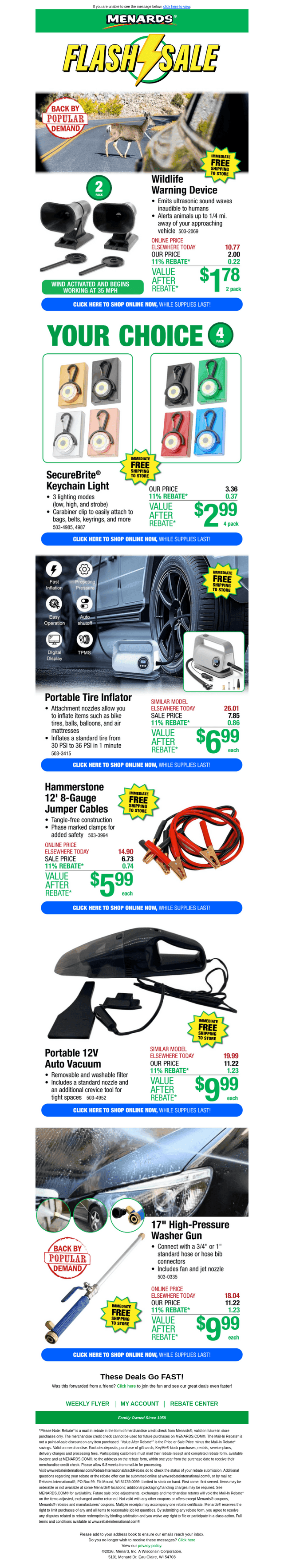 SecureBright® Keychain Light 4-pack ONLY $2.99 After Rebate*!