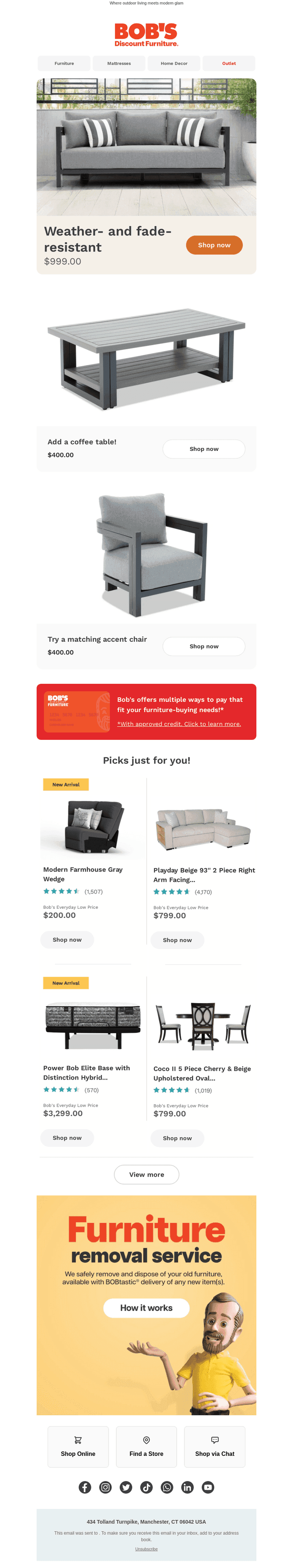The Cambria outdoor collection