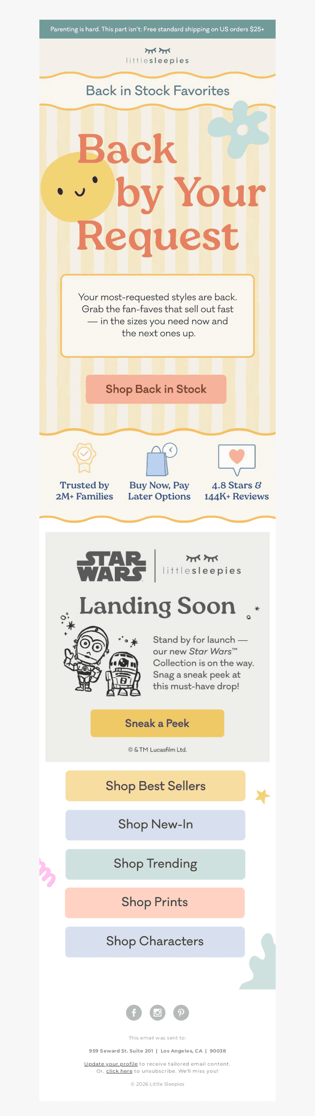 Little Sleepies email from Sun, Apr 26, 2026