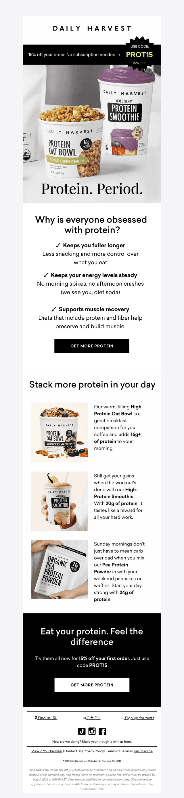 Daily Harvest email from Sun, Apr 26, 2026