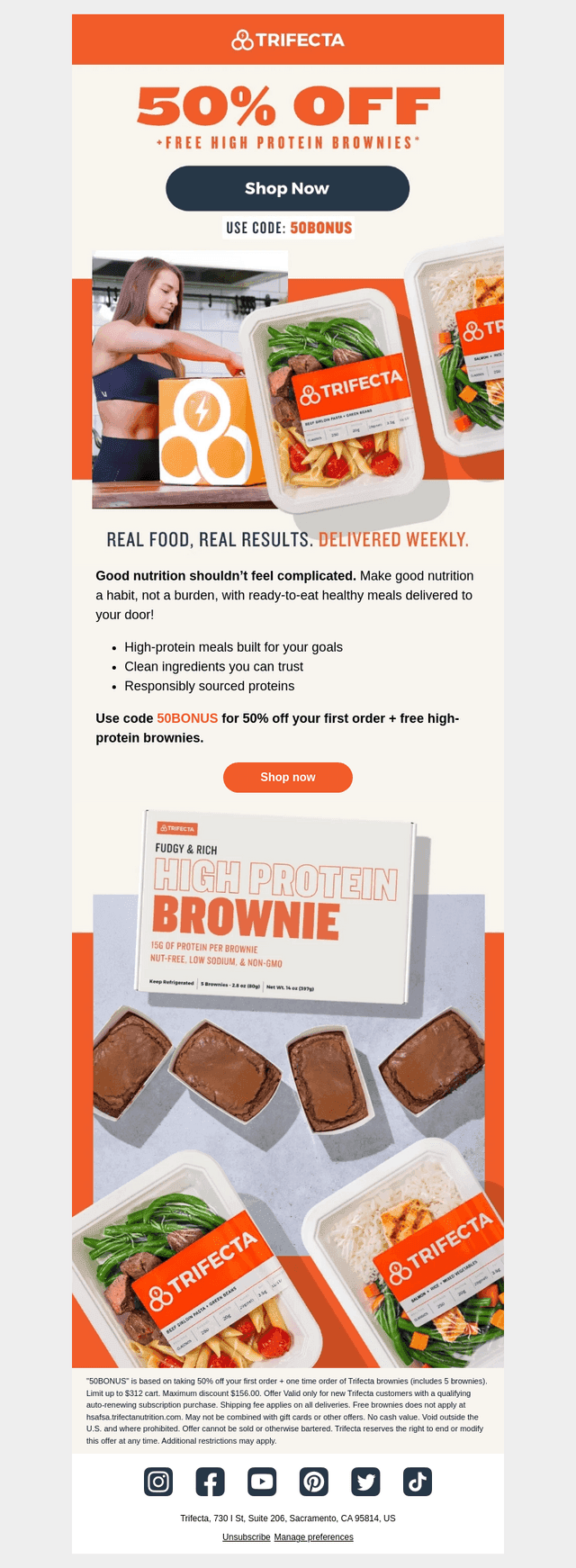Your first order comes with free dessert 🍫